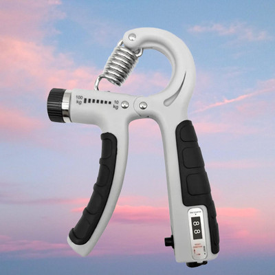 SHIWORLD Hand Strengthener with Counter, Adjustable Resistance from 5-60KG Hand Grip/Fitness Grip(Black)