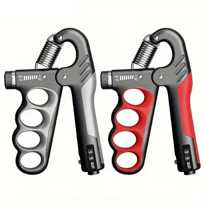 Quinergys Non-Slip Counting Hand Gripper For Muscle Building And Hand Recovery-Multicolor Hand Grip/Fitness Grip(Red, Grey)