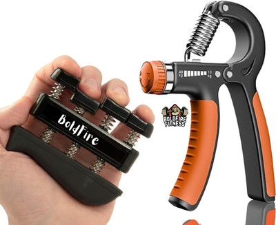 BoldFire Grip Strengther Trainer Kit (Pack of 2), Forearm Strengthener, Hand Squeezer Hand Grip/Fitness Grip(Multicolor)