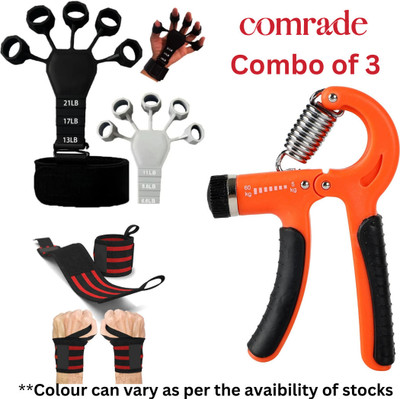 COMRADE Resistance Hand Gripper 5 to 60 kg with count I Adjustable Hand Grip I Hand Grip/Fitness Grip