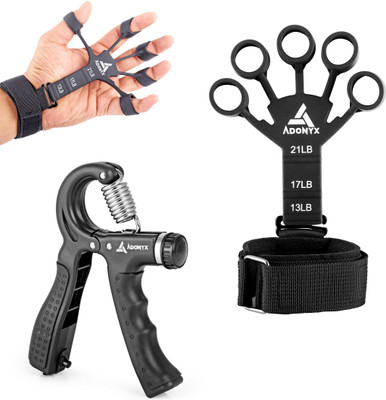 ADONYX Hand Strengthener Flexion Extension Training & Strengthener Exerciser Hand Grip/Fitness Grip(Black)