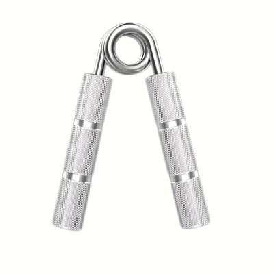 GJSHOP Metal Hand Grip Strengthener Forearm Exerciser Home Gym Hand Grip/Fitness Grip(Silver)