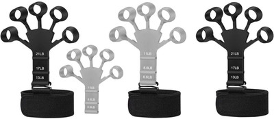 Quinergys Finger Extension Exerciser Forearm Training-1 Set Hand Grip/Fitness Grip(Black, Grey)
