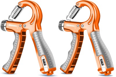 Strauss Adjustable Hand Grip Strengthener With Counter|Hand Gripper/Exerciser(Pack of 2) Hand Grip/Fitness Grip(Orange)