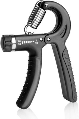 SHANVI ENTERPRISES Adjustable Hand Grip Strengthener | 5–60 kg Resistance | Hand Grip/Fitness Grip(Black)