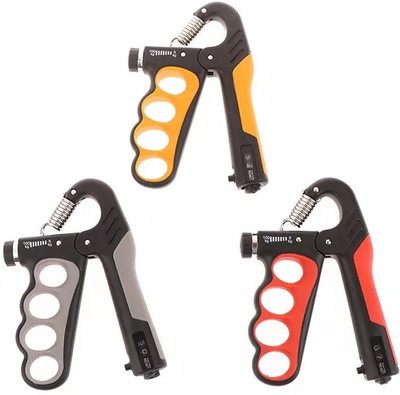 Quinergys Stainless Steel Grip Strength Trainer with Mechanical Counter-Multicolor Hand Grip/Fitness Grip(Multicolor)