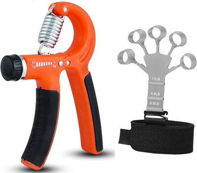 Fitnesstricks Adjustable Hand Gripper & Finger Exerciser (Pack of2) Hand Grip/Fitness Grip(Multicolor)