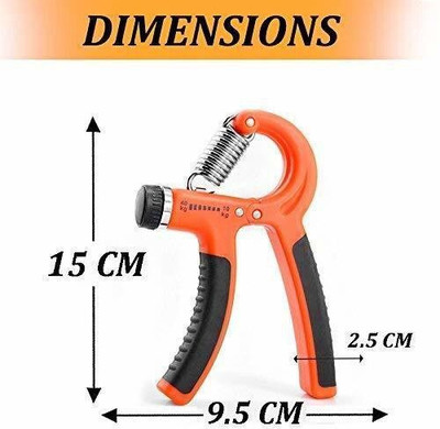 NK HOL Hand Grip, Hand Exerciser, Forearm Exerciser Strengthener Adjustable Hand Grip Hand Grip/Fitness Grip(Black, Grey)