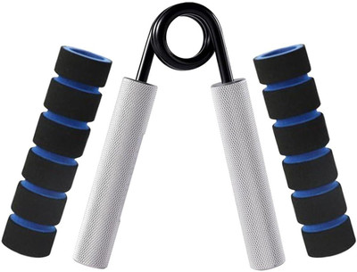 GJSHOP 100LB Metal Hand grip with foam Grip Heavy-Duty Grip,Non-Slip Grip Hand Grip Hand Grip/Fitness Grip(Silver)