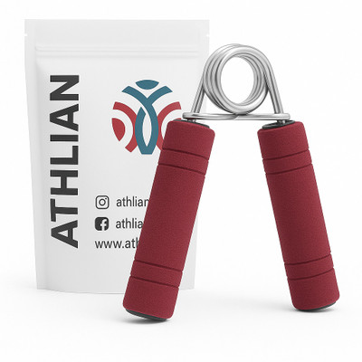 Athlian Foam Handle Gripper, Non-Slip Grip Handel & Finger Exercise for Men & Women Hand Grip/Fitness Grip(Red)