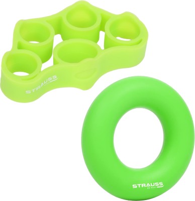 Strauss Silicon Finger Stretcher,Exerciser,Set of 2, Light Resistance (Green) Hand Grip/Fitness Grip(Green)