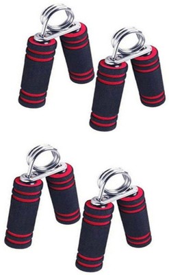 SBR Sports CHROME PLATED STEEL HANDGRIP - 4 PIECE Hand Grip/Fitness Grip(Red)