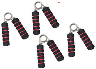 Seplender CHROME PLATED STEEL HANDGRIP - 4 PIECE Hand Grip/Fitness Grip(Red)