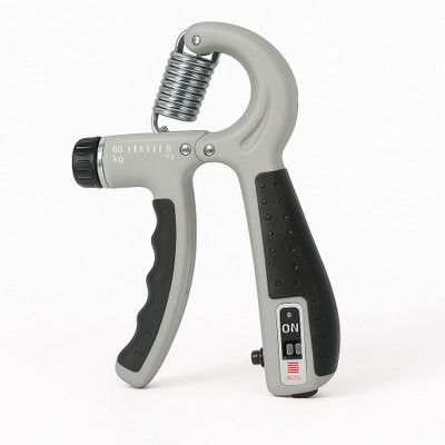 jayent Adjustable hand gripper 5-60 kg capacityfor sports and fitness enthusiasts. Hand Grip/Fitness Grip(Grey)