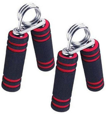 Moonlight CHROME PLATED STEEL HANDGRIP - 2 PIECE Hand Grip/Fitness Grip(Red)
