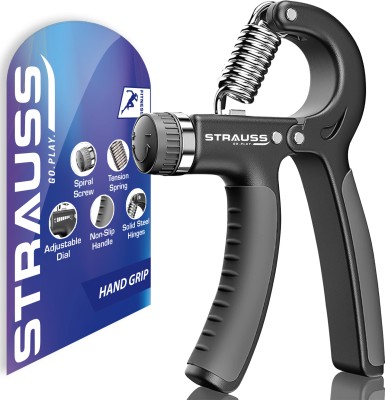 Strauss Adjustable Strengthener | Finger Exerciser| Hand Grip/Fitness Grip(Black)