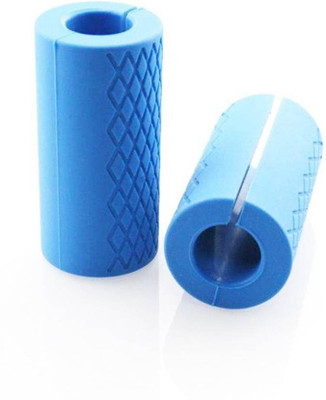 HOC Dumbbell Grip Handle, 1 Pair Barbell Dumbbell Grips Thick Bar Handles Anti-Slip Hand Grip/Fitness Grip(Blue)