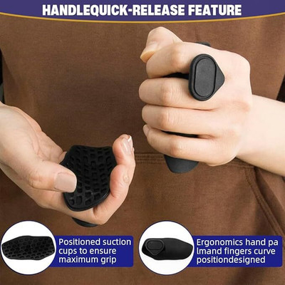 BQH Weight Lifting Grip Pads Anti Hand Barbell Tape Finger Grips Top Quality Hand Grip/Fitness Grip(Black)