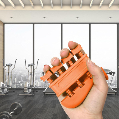 Manogyam Finger Strengthener Finger Exerciser for Forearm & Hand Grip Workout Equipment Hand Grip/Fitness Grip(Orange)
