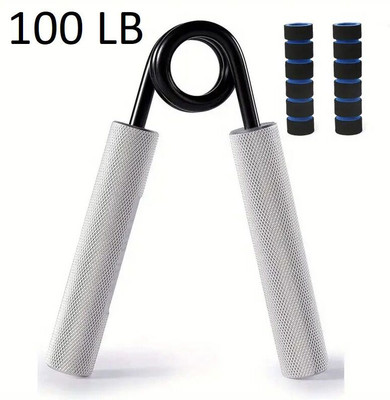 GJSHOP 100lb Foam Hand Grip Training to Use in Home and Gym for Men/Women Hand Grip Hand Grip/Fitness Grip(Silver)