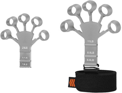 PHAGQU Finger Strengthener for Climbing, Guitar, Forearm, Durable Exerciser for Hand Hand Grip/Fitness Grip(Black, Grey)