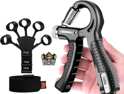 BoldFire (Assorted Color)Counter Hand Gripper With Finger Exerciser Equipment(Pack of 2) Hand Grip/Fitness Grip(Multicolor)