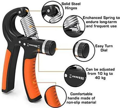 LIONFIT Fitness Hand Gripper 5-60kg with Non-Slip Handle Hand Grip/Fitness Grip(Multicolor)