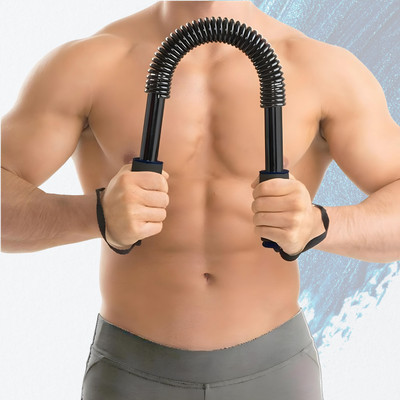 ShopiMoz Power Twister Bar Upper Body Exercise for Chest, Shoulder, Forearm, Bicep & Arm Hand Grip/Fitness Grip(Black)