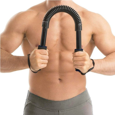MegaValue Power Twister Bar Upper Body Strength Training Workout Heavy Duty Arm Builder Hand Grip/Fitness Grip(Black)