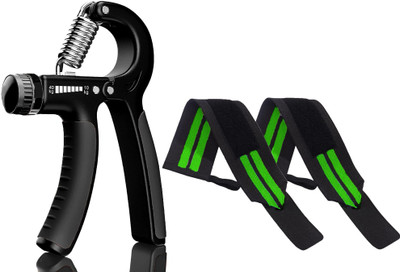 NEPROCK Hand Exerciser Gripper With Wrist Support Band For Gym Workout For Unisex. Hand Grip/Fitness Grip(Green)
