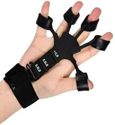 Shopeleven Gripster Grip Strength Trainer for Hand Therapy, Adjustable finger exercise Hand Grip/Fitness Grip(Black)