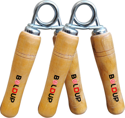 BOLDUP Havy Duty Hand Strength Trainer Strengthener Wooden Combo 2Pc Hand Grip/Fitness Grip(Brown)