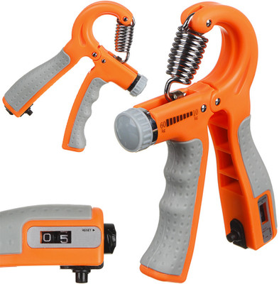 QUICK FIT Countable Hand Strengthener with Adjustable Resistance Exerciser Wrist Workout Hand Grip/Fitness Grip(Orange)