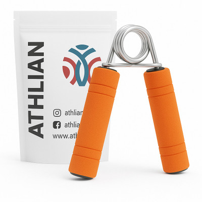 Athlian Foam Hand Gripper, Non-Slip Grip for Hand, Finger Exercise for Men & Women Hand Grip/Fitness Grip(Black)