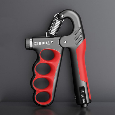 Quinergys 5-100kg Adjustable Hand Grip Strengthener-Red Hand Grip/Fitness Grip(Red)