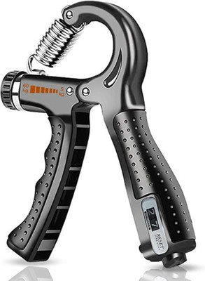 adbeni Adjustable Counting Hand Gripper | Strength Training Tool (5 kg to 60 kg) Hand Grip/Fitness Grip(Black)