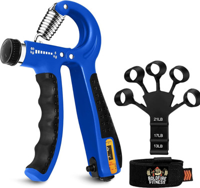 BoldFire (Assorted Color) Hand Strength Flexion Extension Training & hand Grip(Pack of 2) Hand Grip/Fitness Grip(Multicolor)