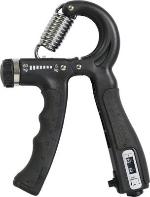 QUICK FIT Hand Strengthener with Counter Adjustable Resistance (5-60KG) Hand Grip/Fitness Grip(Black)