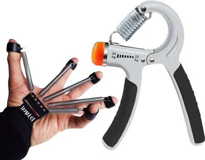 iamalot Hand Grip Strengthener and Adjustable Resistance Gripper, 10-40 kg, Set Hand Grip/Fitness Grip(Multicolor)