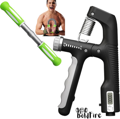 BoldFire ComboOf Counter Adjustable Resistance Grip 11-220Ibs With Power Twister(PACKOF2) Hand Grip/Fitness Grip(Multicolor)