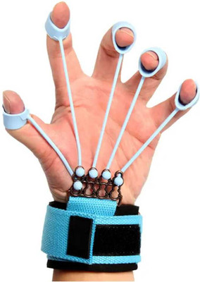dff Finger Gripper Strength Trainer Exerciser Band Finger Flexion & Extension Device Hand Grip/Fitness Grip(Multicolor)