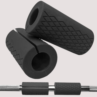 GRYPP Silicon Barbell Grips Pull Up Bar, Rope Grips For Weight Lifting - Pack Of 2 Hand Grip/Fitness Grip(Black)