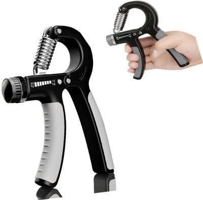 HOC Finger Gripper Adjustable Hand Grip Strengthener For Gym Workout Men and Women Hand Grip/Fitness Grip(Grey)