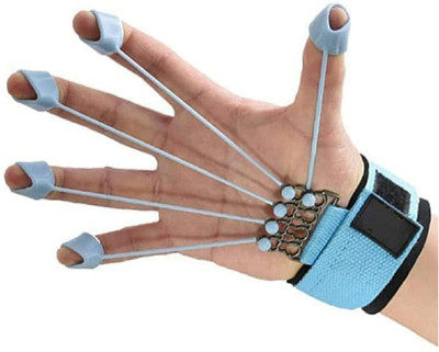 Wrapadore Forearm Exerciser Hand Yoga Resistance Band Finger Stretcher Finger Flexion Hand Grip/Fitness Grip(Blue) deal from flipkart