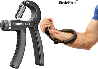 BoldFire Hand Grip Strengthener & Wrist Exerciser Workout (Combo Pack of 2) Hand Grip/Fitness Grip