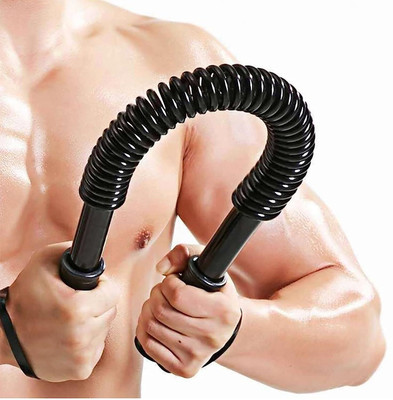 VATSMART Power Twister Spring Forearm Blaster Bar,Chest Exerciser Multi-training Bar(Black)