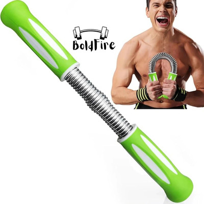 BoldFire MINI Power Twister Bar - Upper Body Exercise for Chest, Shoulder, Forearm, Bicep Hand Grip/Fitness Grip(Green)