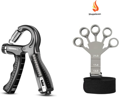 Shopeleven Adjustable Counter Hand Grip Strengthener, Finger Pain Relief Home Gym Exerciser Hand Grip/Fitness Grip