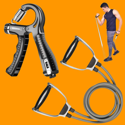 Samayra to toning tube and hand grip combo kit Fitness Accessory Kit Hand Grip/Fitness Grip(Multicolor)