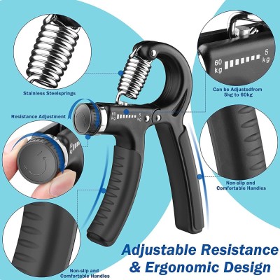 Friends Mart 63632 Adjustable R Shape Hand Grip Strengthener, Hand Gripper For Men And Women. Hand Grip/Fitness Grip